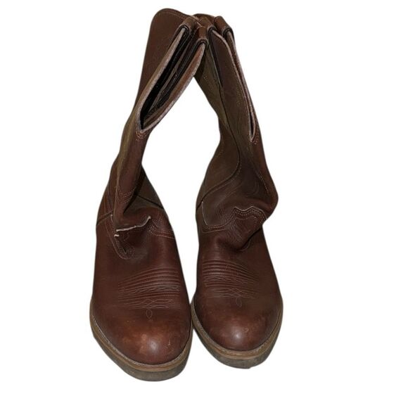 Durango Farm & Ranch Brown Leather Cowboy Boots Size 10.5 D - Picture 1 of 8